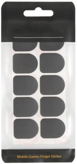 10Pcs Anti Zweet Antislip Vinger Mouw Mobiele Game Mouw Smart Touch Screen Gaming Handschoenen Ademend Vinger Babybedjes Accessoires zwart