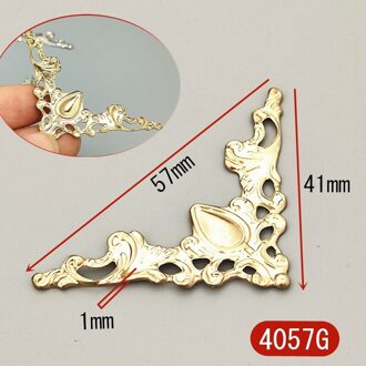 10Pcs Antieke Sieraden Doos Borst Wijn Houten Case Boek Scrapbook Fotoalbum Frame Decoratieve Corner Edge Protector Guard 4057G