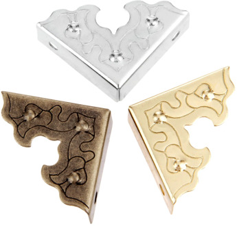 10Pcs Antique Furniture Metal Crafts Jewelry Box Corner Brackets 25mm Foot Wooden Case Corner Protector Decorative Corner