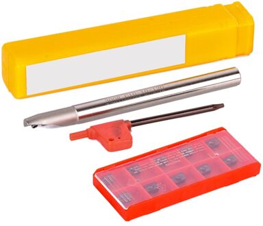 10Pcs Apmt1135Pder Carbide Inserts + 1Pc Bap 300R C10-10-120 Gereedschaphouder Met Sleutel Voor Cnc Frezen Draaien Gereedschap