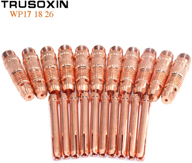 10Pcs Argon Welding TIG Inverter DC Welding Machine/Equipment 1.6mm/2.0mm/2.4mm/3.0mm/3.2mm TIG Tungsten Collet Body and Collet