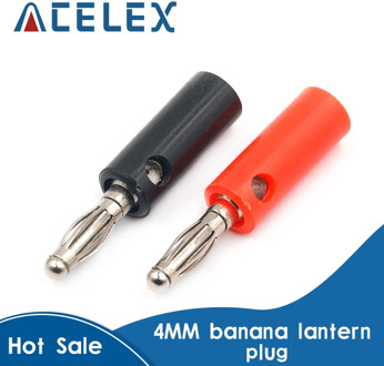 10pcs Audio Speaker Screw Banana Gold Plate Plugs Connectors 4mm IN STOCK FREE SHIPPING Black Red