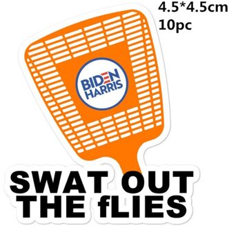 10Pcs Auto Decal Cover Fly Killer Swatter Sticker Decor Art Mural Home Decoratie P6