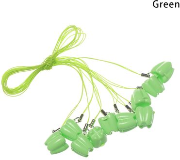 10Pcs Baby Tanden Doos Kleurrijke Baby Tanden Melk Tanden Opbergdoos Prothese Accessoires Baby groen