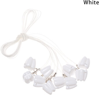 10Pcs Baby Tanden Doos Kleurrijke Baby Tanden Melk Tanden Opbergdoos Prothese Accessoires Baby wit