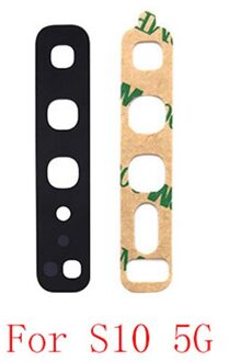 10Pcs Back Rear Camera Lens Glas Vervanging Voor Samsung S10 S10 Plus S10E S10 5G Note 10 Note 9 Note 8 Reparatie Onderdelen For S10 5G