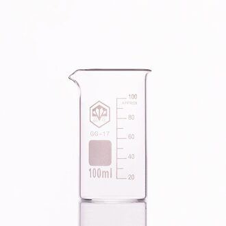10pcs Beker in tall vorm, Capaciteit 100 ml, buitendiameter = 47mm, hoogte = 88mm, Laboratorium beker