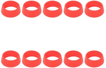 10Pcs Bike Zadelpen Stofkap Ring Zachte Siliconen 25-30Mm Waterdichte Fiets Zadelpen Cover Voor Mtb Road fiets rood