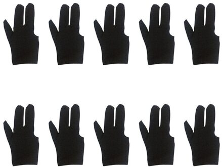 10pcs Biljart Handschoenen Snooker Drie Vinger Handschoenen Linkerhand Glad Biliardo Handschoen Guanti Biljart Accessoires