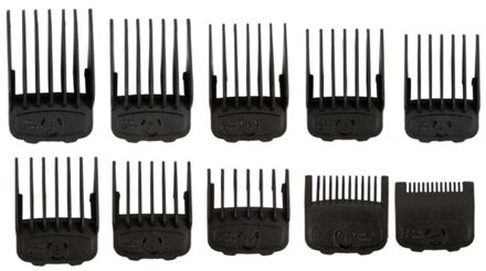 10Pcs Black Magnetische Cut Tondeuse Gidsen 1/16 " - 1" Guards Limiet Kammen Past Meest W Clippers