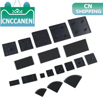 10PCS Black Nylon Aluminum Profile End Cap Cover Plate for 2020/2040/3030/4040/4080/4545/5050/6060/100100 EU Aluminum Extrusion
