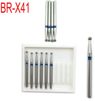 10pcs/box Dental Diamond Polishing FG High Speed Polishing Burs for Dental Laboratory BR-X41