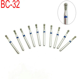 10pcs/ box FG Diamond Bur Drill Dental Burs Polishing Kit for High Speed Handpiece 1.6mm Dentistry Material BC-32