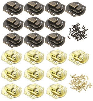 10Pcs Box Latch Clasps Antique Iron Jewelry Box Padlock Hasp Locked Wooden Wine Gift Box Handbag Buckle Hardware Accessories