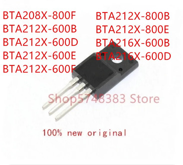 10PCS BTA208X-800F BTA212X-600B BTA212X-600D BTA212X-600E BTA212X-600F BTA212X-800B BTA212X-800E BTA216X-600B BTA216X-600D