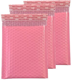 10Pcs Bubble Envelop Tas Roze Polymailer Self Seal Mailing Tassen Gewatteerde Enveloppen Bekleed Mailer Enveloppen Pakket 11*15Cm