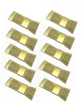 10pcs Bur Cleaning Brass Wire Brush Nail Drill Bits Cleaning Brush Copper Wire Brushes Dental Burs Files Stand Cleaning Tool