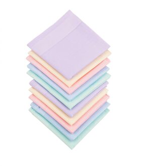 10Pcs Candy Gekleurde Zakdoek Plain Kleur Plein Zakdoek Vierkante Gemengde Kleur Puur Katoen Gekamd Zakdoek 40X40Cm