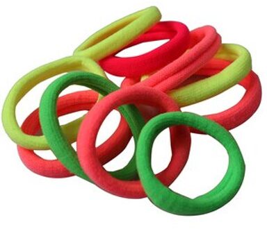 10Pcs Candy Kleur Vrouwen Elastische Doek Haarbanden Chouchou Hair Tie Ring Touw Meisjes Paardenstaart Houder Casual Hoofddeksels Accessoires veelkleurig