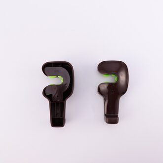 10Pcs Car Seat Terug Haken Bag Hanger Holder Universele Organizer Automobiles Hoofdsteun Mount Opslag Haken Clips (Zwart) bruin