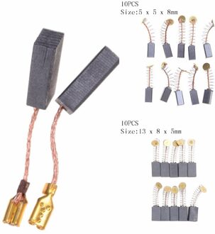 10Pcs Carbon Borstel Graphite Koperen Motor Koolborstels Set Strakke Koperdraad Voor Elektrische Hamer/Boor Hoek Grindern