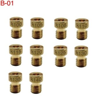 10Pcs Carburateur Jet Kit Met Langzaam/Pilot Jet Set Vervanging Hoogte 6Mm Spar Voor Pwk Pe cvk Motorfiets Carburateur Onderdelen B 01