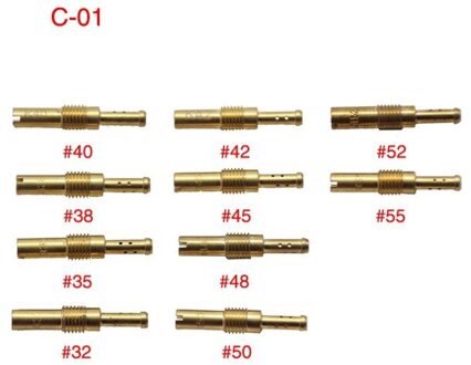 10Pcs Carburateur Jet Kit Met Langzaam/Pilot Jet Set Vervanging Hoogte 6Mm Spar Voor Pwk Pe cvk Motorfiets Carburateur Onderdelen C 01