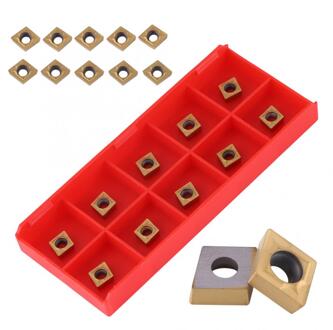 10pcs CNC Carbide Tips Inserts Blade Cutter Draaibank Draaien Tool Met Doos CNC Carbide Tips Inserts CCMT060204-HM YBC251