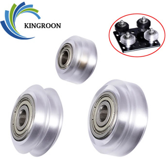 10pcs CNC clear Polycarbonate v wheel for Openbuilds Plastic Wheel POM Pulley v-slot linear rail ball Bearing 3D Printer Parts