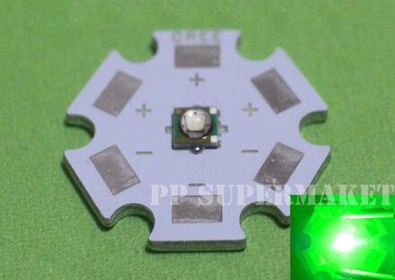 10Pcs Cree Xlamp XP-E Groen 520-530NM 1W 3W Led Emitter W/20Mm Base