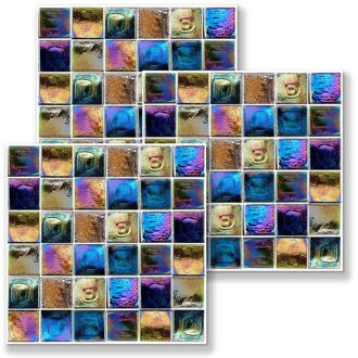 10Pcs Crystal Mozaïek Tegel Sticker Verwijderbare Zelfklevende Waterdicht Anti-Olie Achtergrond Home Decoratie Muurschildering Decals 20x20cm