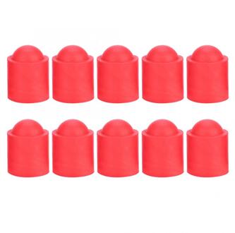 10Pcs Cue Tip Cover Cue Tip Cap Rubber Biljart Pool Cue Tips Biljart Signalen Stok Bescherming Cap Snooker Biljart accessoire Rood