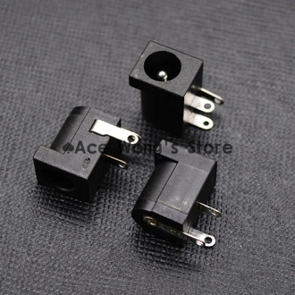 10Pcs DC-005 Black DC Power Jack Socket Connector DC005 5.5*2.1mm 2.1 socket Round the needle