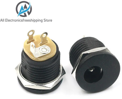 10Pcs DC-022 5.5-2.1 / 5.5 x 2.1mm DC Power Socket/ DC Connector Panel Mounting DC022