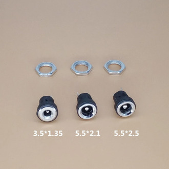 10PCS DC-022B DC022B for DC Power Supply Jack Socket Female Panel Mount Connector 5.5mm x 2.1mm / 5.5mm x 2.5mm / 3.5mm x 1.3mm