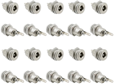 10pcs DC-099 5.5X2.1mm / 5.5x2.5mm DC Power Socket Jack Female Panel Mount Connector 5.5*2.1/5.5*2.5 DC099 DC Power Jack Adapter