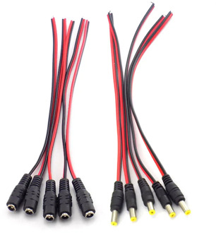 10pcs DC Female Male power supply cord Cable 12V 24V wire Connecters Jack Adapter for CCTV Camera led strip lights Plug