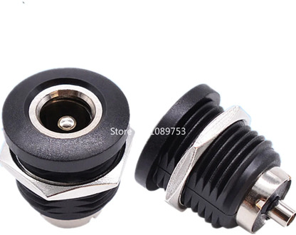 10Pcs DC Large Current Charging Jack 5.5x2.5mm / 5.5x2.1mm Female Panel Mount Connector 5.5x2.5/2.1mm Socket Connector