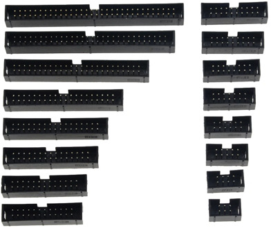 10PCS DC3 6P 8P 10P 14P 16P 20P 26P 30P 34P 40P 50P 2.54mm Socket Header Connector ISP Male Double-Spaced Straight IDC DC3-6P