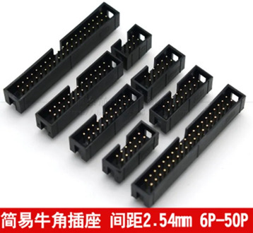 10PCS DC3 6P 8P 10P 14P 16P 20P 26P 30P 34P 40P 50P 2.54mm Socket Header Connector ISP Male Double-spaced Straight IDC JTAG
