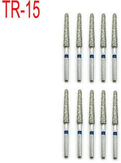 10pcs Dental Diamond Bur Drill Medium Polishing Smoothing For High Speed Handpiece FG 1.6mm Dentista Tools TR-15