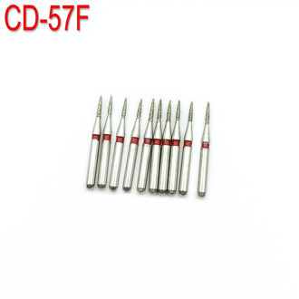 10pcs Dental Diamond Burs Dental Polishing Bur for High Speed Handpiece Fine FG 1.6mm CD-57F Dentistry Material
