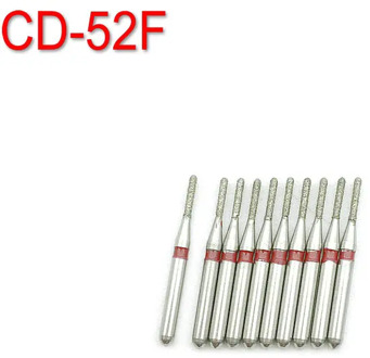 10pcs Dental Diamond Burs Drill Dental Burs Dia-burs for High Speed Handpiecess Fine Dentist Tools CD-52F