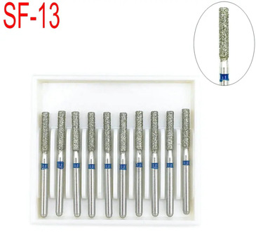 10pcs Dental Diamond Burs Drills High Speed Handpiece Polishing Whitening Tools Dental Burs for Teeth Whitening SF-13