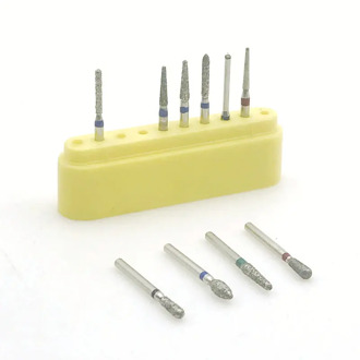 10pcs Dental Diamond Burs Kit Kit For Crown Bridge Preparation Posterior/Molar Teeth FG 1.6mm for Dental Lab