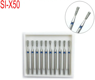 10PCS Dental High Speed Burs High Diamond Burs for Polishing Tooth Preparation Speed Handpiece Turbine Accessories SI-X50