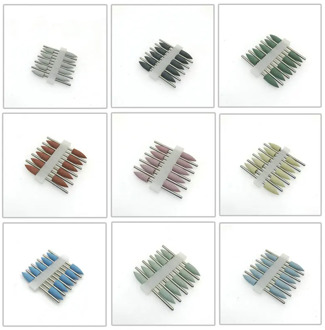 10pcs Dental Silicone Rubber Polishing Polisher Grinders Nail Drill Bits for Electric Manicure and Oral Intial Polishing Burs