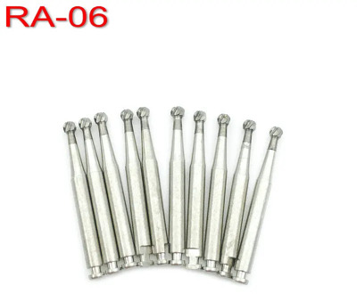 10Pcs Dental Tungsten Steel Carbide Burs Dental Lab Low Speed Tungsten Carbide Burs RA Burs Dentist Tool RA-06
