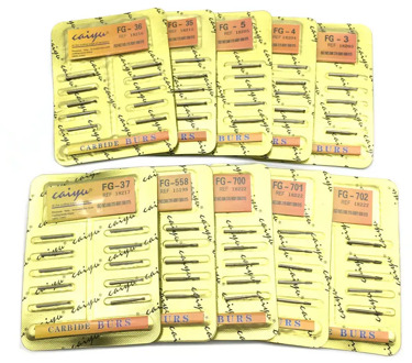 10Pcs Dental Tungsten Steel Carbide Burs For High Speed Handpieces Bit Dental Burs Drill For Teeth Whitening