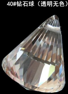 10Pcs Dia 40Mm Diamond Crystal Hangers Glas Kristallen Prisma Kroonluchter Lamp Onderdelen Opknoping Ornament Party Wedding Decor doorzichtig
